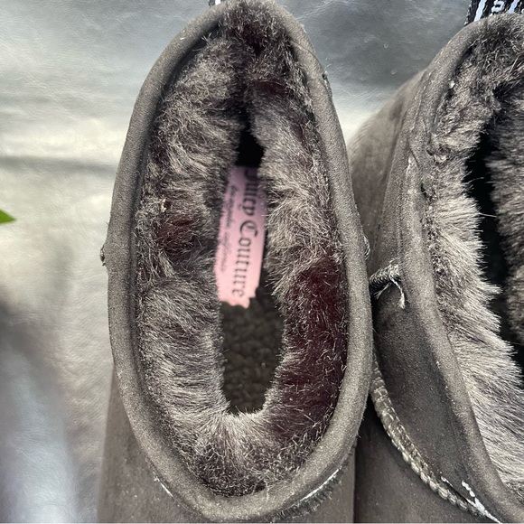 Juicy Couture JC-Kerri Women’s Slip On Black Faux Shearling Booties Size 9 - Picture 5 of 7